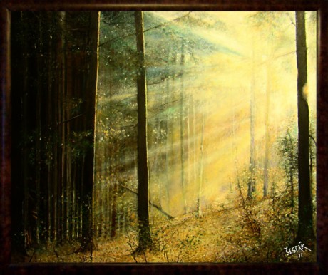 9. Raním lesem, olej, 2011 - web