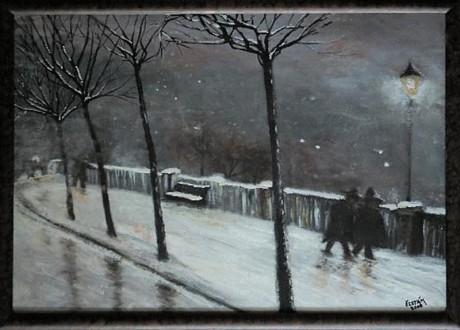 1. Mokrý sníh, tempera, 2006 (prodán)