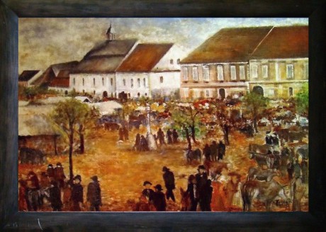 27. Dobytčí trhy-Hořovice 1903, olej, 2007 Pn
