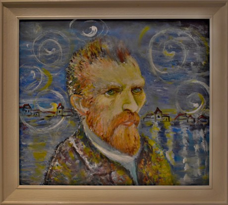 9. Vincentova hvězdná noc, olej, akryl na plátně (lepený) pro web