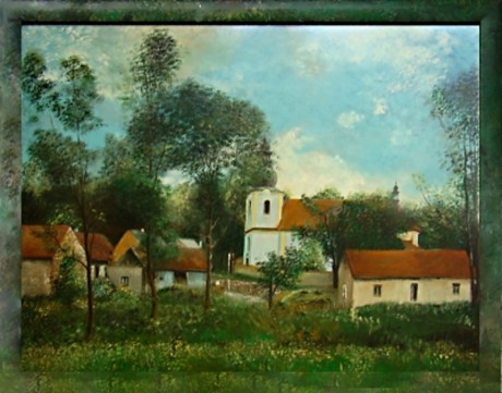 Všeradice, olej na plátně (lepený), 2011
