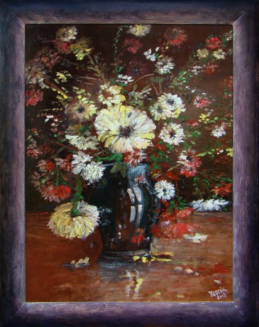 Divoké květy, olej, 2012