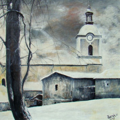 34. Bývalá zdická šatlava, olej,  2007 Pn