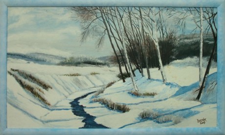 23. Zima na potoce, olej,  2007