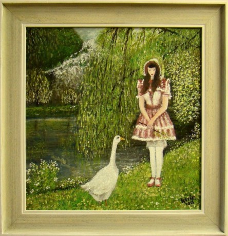 Nebuď labuť, když jsi husa!, olej na plátně (lepený), 2013