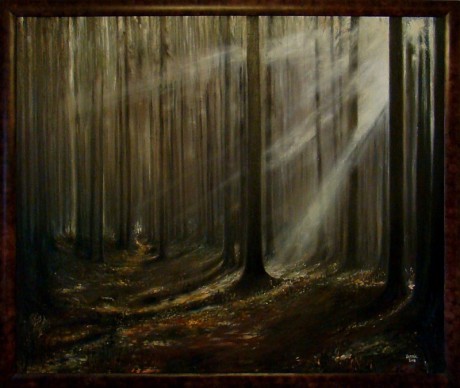  Ranní opar v lese, olej, 2008 