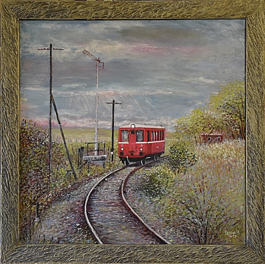 25. Hurvínek na trati, olej, 2025