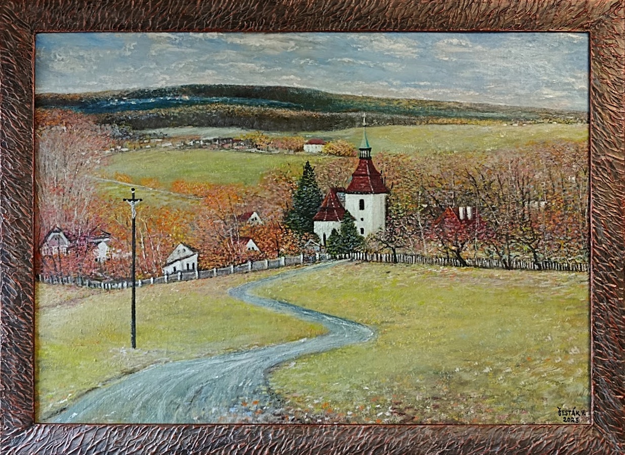 26. Údolí Mrtníka na podzim, olej, 2025