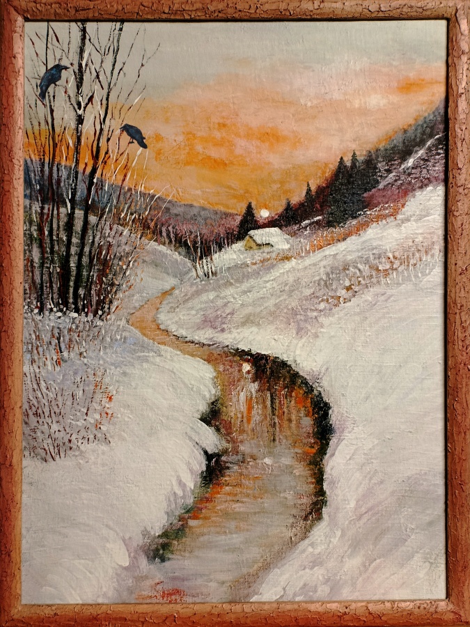 29. Havrani v Brdech, olej, 2025 (studie)