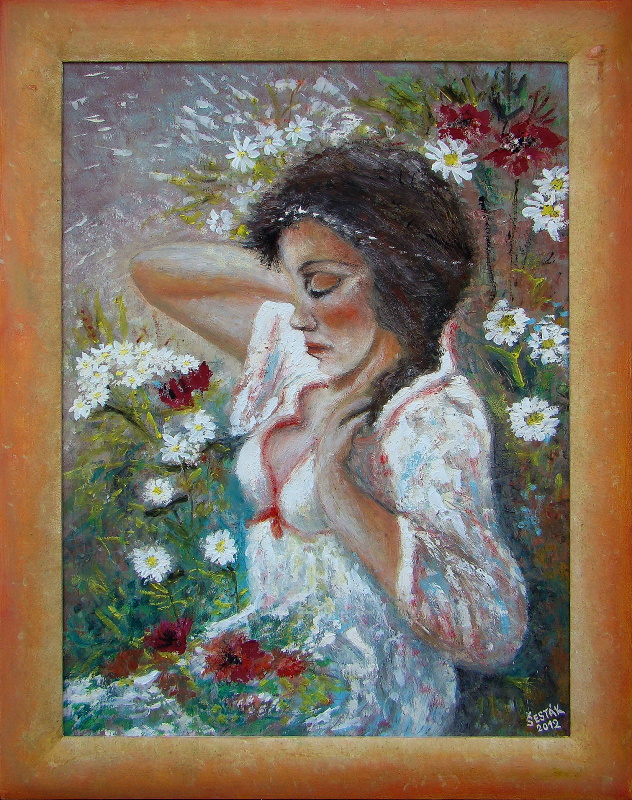 Znavená Libuše, olej na plátně, 2012