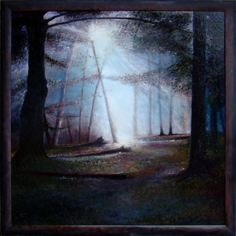 V ranním oparu, olej na plátně (lepený), 2013
