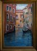  Benátky - gondola, olej na plátně